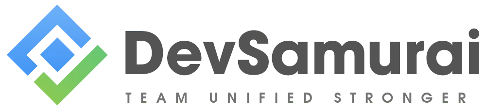 logo devsamurai grey text