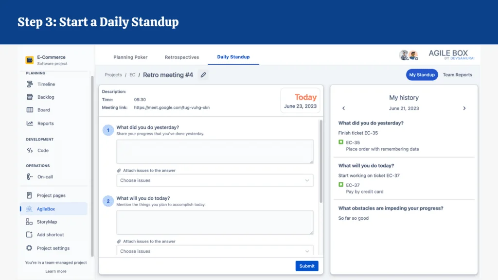 Step 3 Start a Daily Standup
